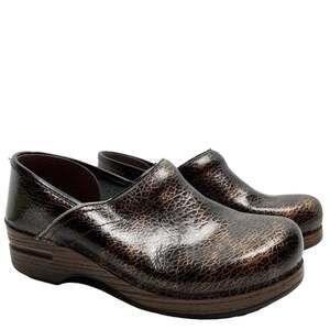 DANSKO Brown Bronze Pro Professional Clogs Loafers Comfort Slip On Shoes 9 / 40